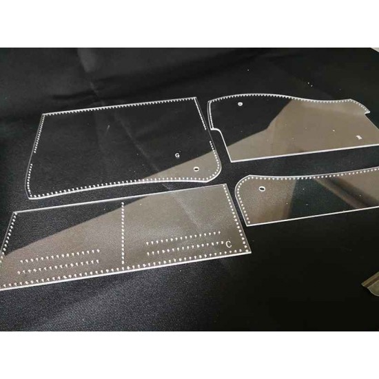 Laser cut Acrylic template, PMMA pattern, key holder template, A-50