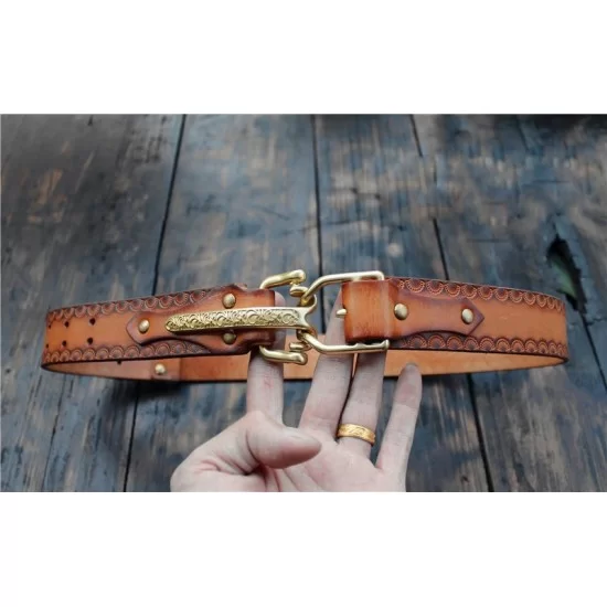 Single O Ring Leather Cinch Belt