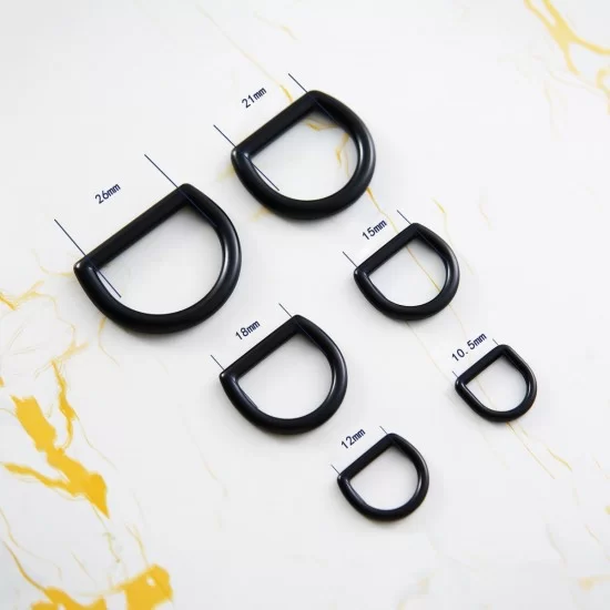 black, alloy, D ring, D-ring, Dee ring