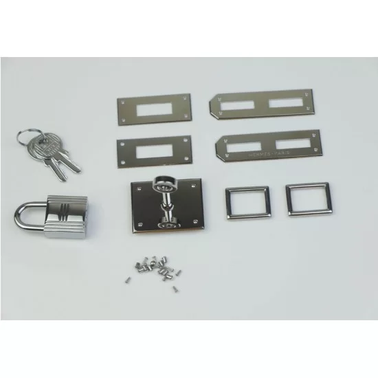 Hermes quality, stainless steel, H Kelly Depeches 38 briefcase hardware kit