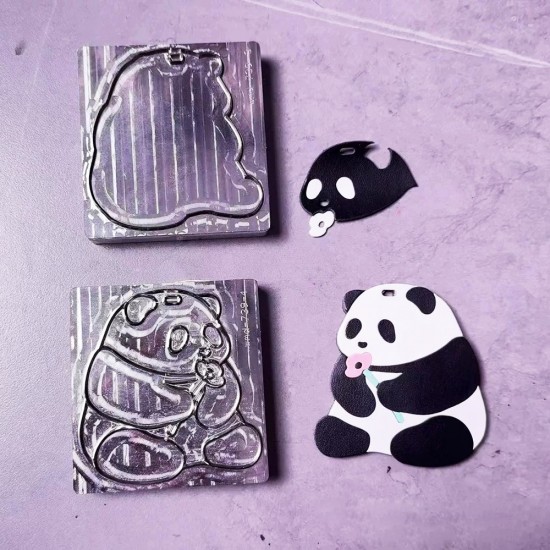 CNC carved Panda leather die