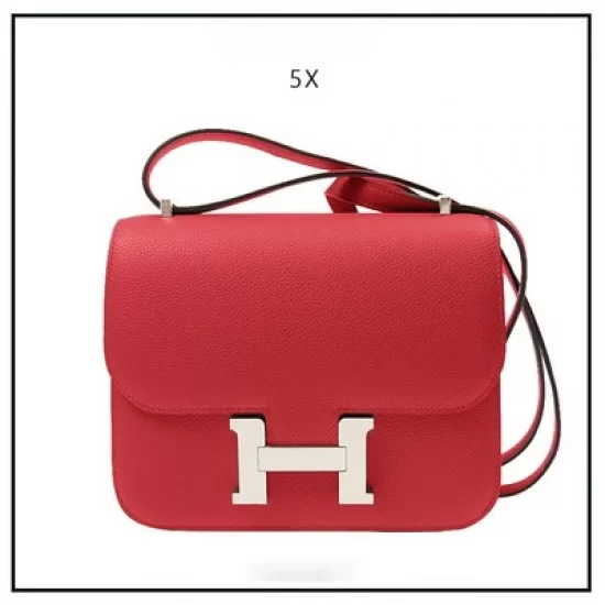 3D model Hermes Constance Bag Red Leather VR / AR / low-poly