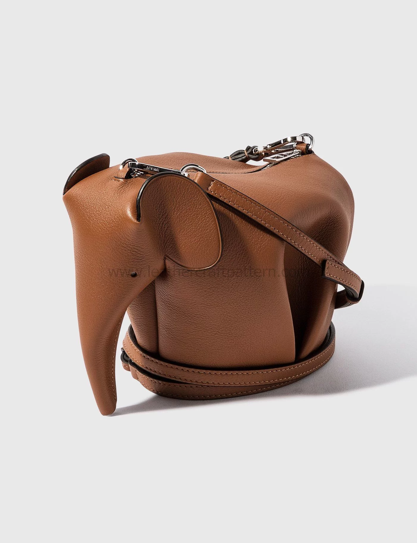 Elephant Tooled Leather Shoulder Bag