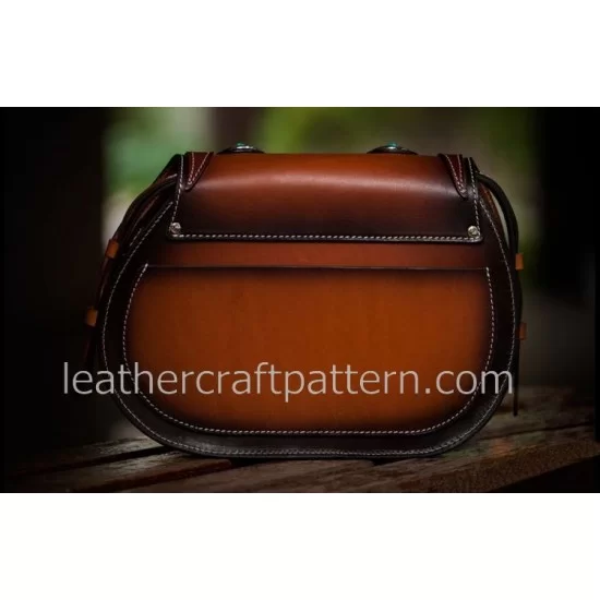 Harley Davidson orange leather purse