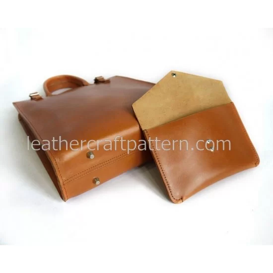 1set Leather Craft women Fashion handbag Sewing Pattern Hard Kraft