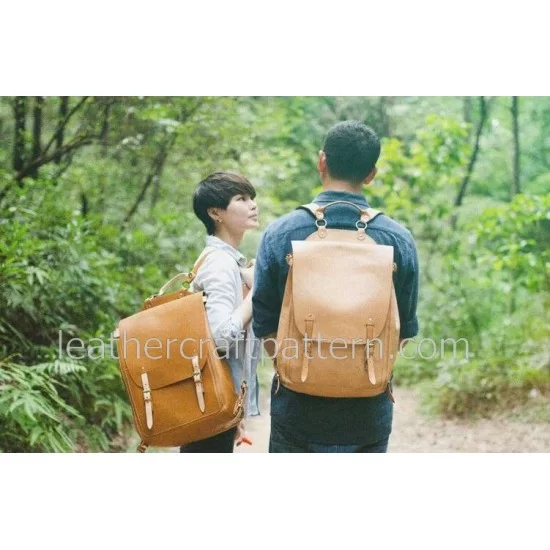 With instruction leather backpack bag templates leather bag pattern pdf  download ACC-129