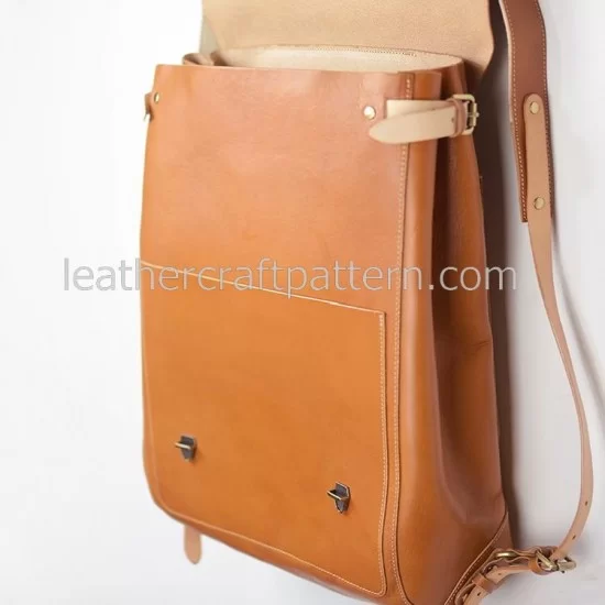 Leather Craft] Making a small bag / Free PDF pattern 