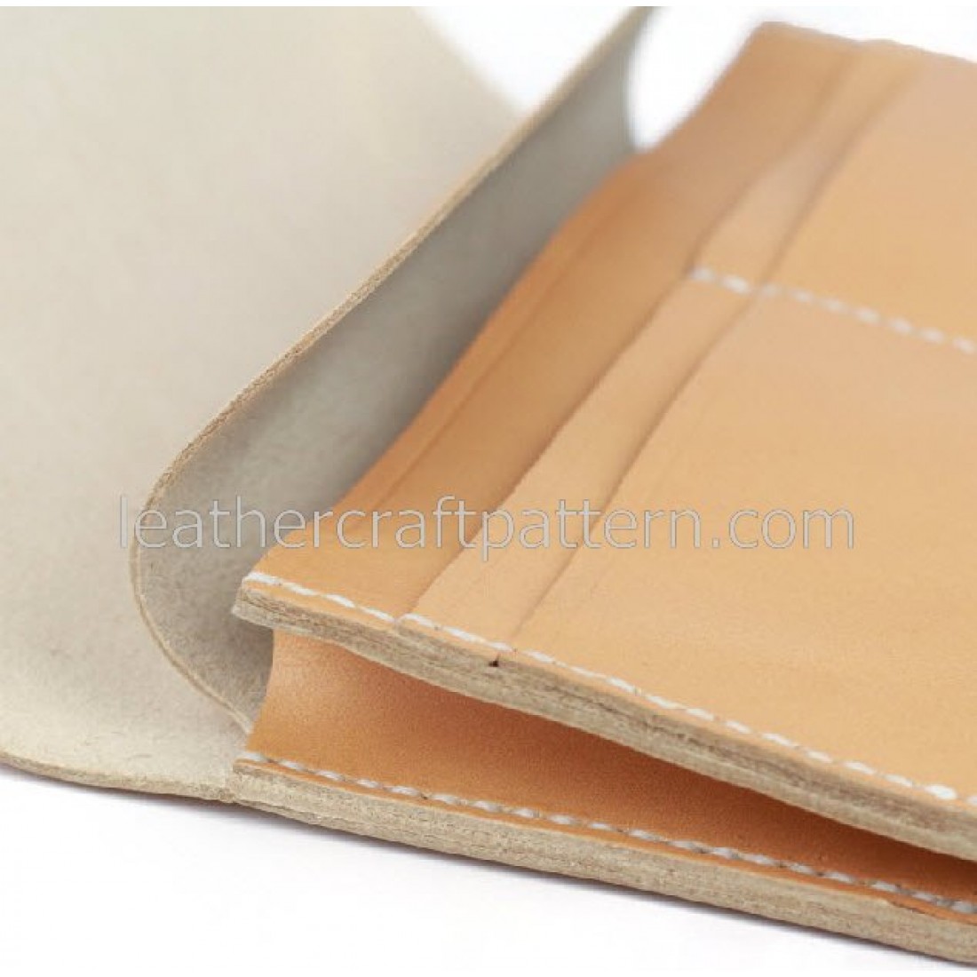 Leather wallet pattern, long wallet pattern, PDF download, leather art ...