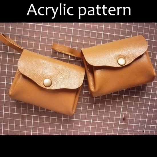 Acrylic Bag Stencil Laser Die Cut Mold ID Card Holder Pattern Leather Craft  DIY