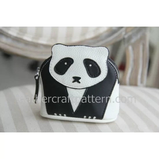 Designer Panda Series Leather Passport Holder Handmade 